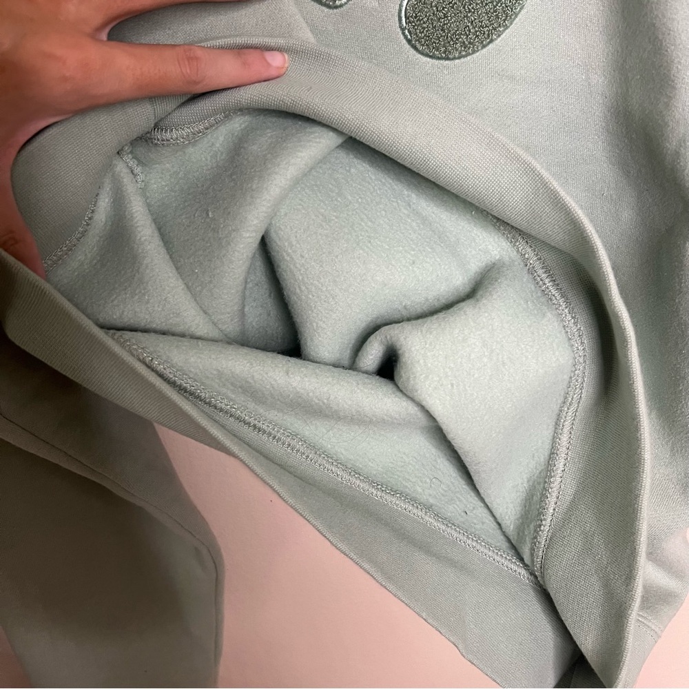 Glossier Green Crewneck Sweatshirt Cozy Academia Pale Green Cozy Campus - Picture 5 of 10